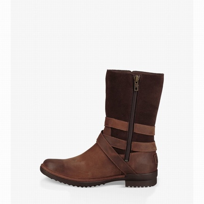 Botas UGG Lorna Mulher Marrom/Pretas | PT-IGNJA